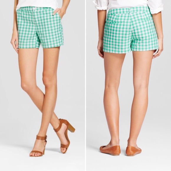 Merona Pants - NWT Merona green & white 5” chino shorts